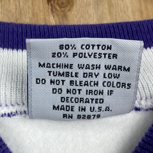 Vintage 90s LA Loving GOLF Sweatshirt XL White Purple USA Made Embroidered - Picture 10 of 12